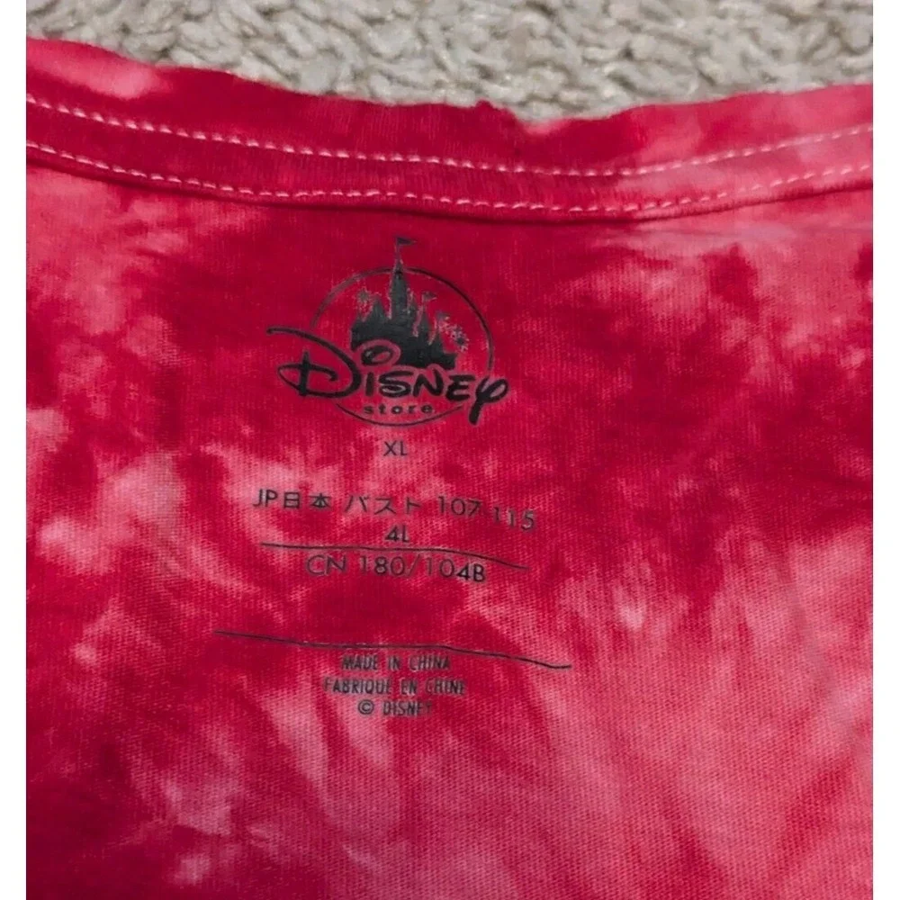 Disney Store Star Wars Graphic Cartoon Red Tie Dye T Shirt Womens Sz XL Scribble